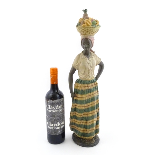 200 - A large Lladro model Antillana, depicting a lady with a basket of fruit on her head, model no. 406. ... 