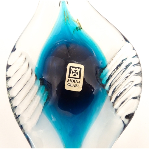 237 - Five various Mdina glass models to include examples formed as a penguin, dolphin, various birds etc.... 