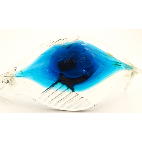 237 - Five various Mdina glass models to include examples formed as a penguin, dolphin, various birds etc.... 