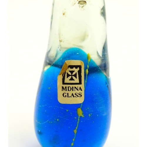 237 - Five various Mdina glass models to include examples formed as a penguin, dolphin, various birds etc.... 
