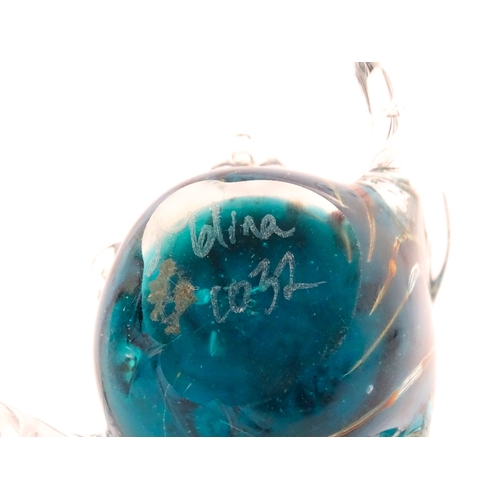 237 - Five various Mdina glass models to include examples formed as a penguin, dolphin, various birds etc.... 