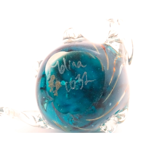 237 - Five various Mdina glass models to include examples formed as a penguin, dolphin, various birds etc.... 