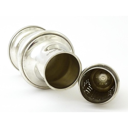 503 - A silver sugar caster hallmarked Birmingham 1938, maker Barker Brothers Silver Ltd. Approx. 8 1/2