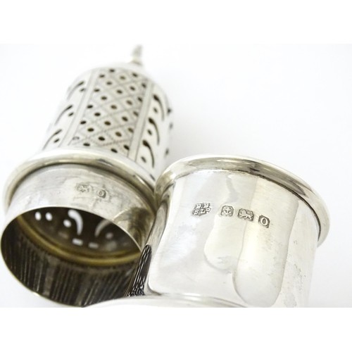 503 - A silver sugar caster hallmarked Birmingham 1938, maker Barker Brothers Silver Ltd. Approx. 8 1/2