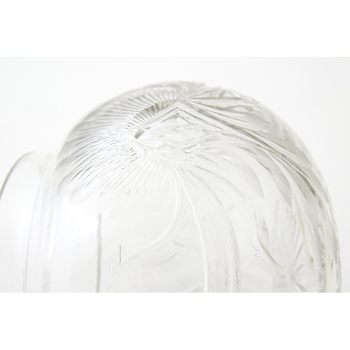 506 - A cut glass preserve pot with silver lid, hallmarked Sheffield 1921, maker Cooper Brothers & Sons Lt... 