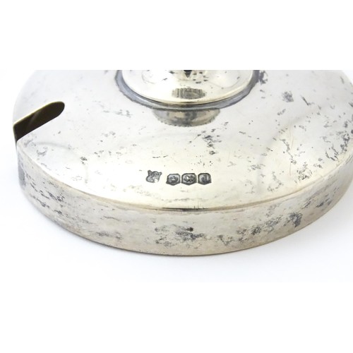 506 - A cut glass preserve pot with silver lid, hallmarked Sheffield 1921, maker Cooper Brothers & Sons Lt... 