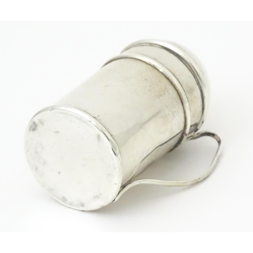 360 - A Victorian silver pepperette modelled as a flour shaker, hallmarked Birmingham 1898. Approx. 2 1/2