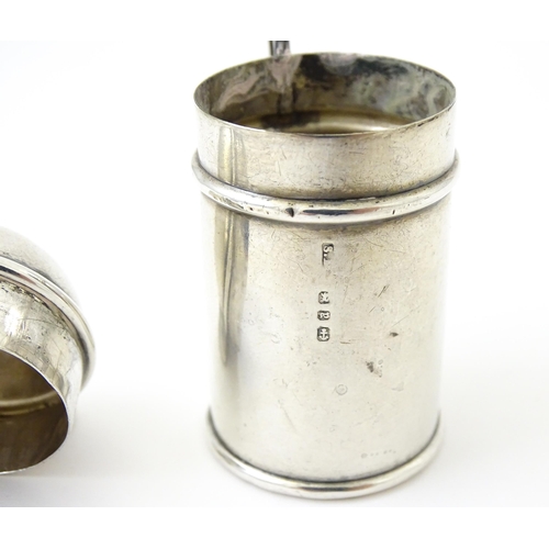 360 - A Victorian silver pepperette modelled as a flour shaker, hallmarked Birmingham 1898. Approx. 2 1/2