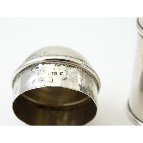 360 - A Victorian silver pepperette modelled as a flour shaker, hallmarked Birmingham 1898. Approx. 2 1/2