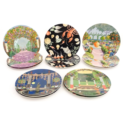 201 - Twelve Villeroy & Boch chargers / collector's plates from the Jardins Francais series. Marked under.... 