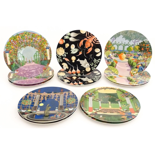 201 - Twelve Villeroy & Boch chargers / collector's plates from the Jardins Francais series. Marked under.... 