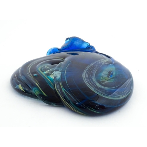 222 - A large Mdina glass art glass freeform  stylised knot sculpture. Signed under and dated 1978.  Appro... 