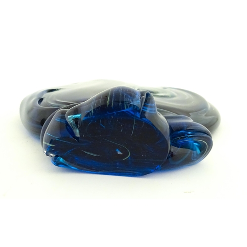 222 - A large Mdina glass art glass freeform  stylised knot sculpture. Signed under and dated 1978.  Appro... 
