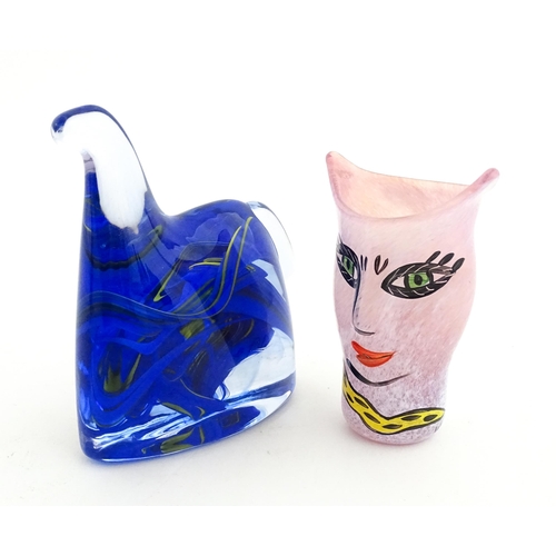 226 - Two Kosta Boda items comprising an Open Minds vase designed by Ulrica Hydman Vallien (1938-2018), an... 