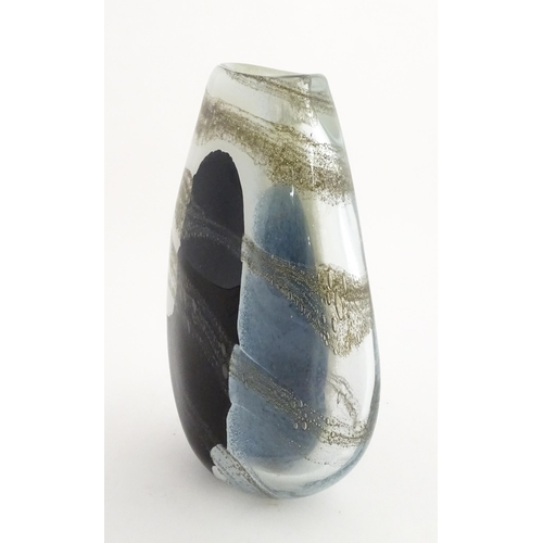 310 - A large art glass vase by Svaja. Signed under. Approx. 15