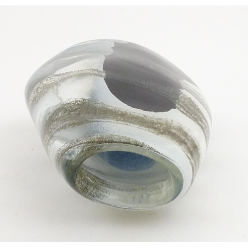 310 - A large art glass vase by Svaja. Signed under. Approx. 15