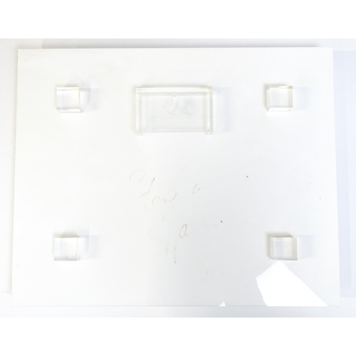 313 - Three Stephen Hall fused glass sculptures. Two signed to reverse. Largest approx. 27 1/4