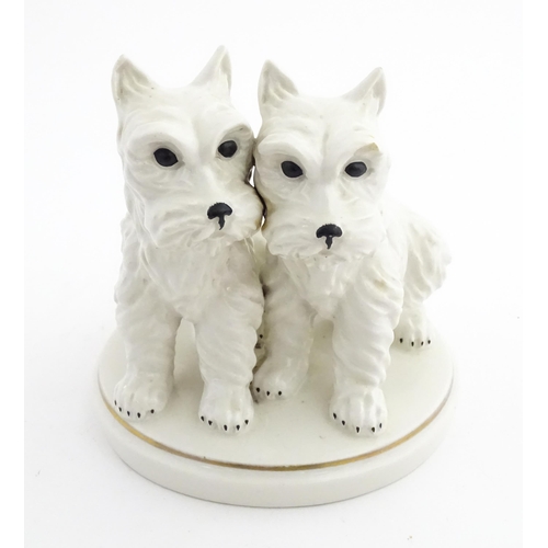 186 - A Czech model of two terrier dogs, by Amphora. Marked under and numbered 8351. Approx. 7