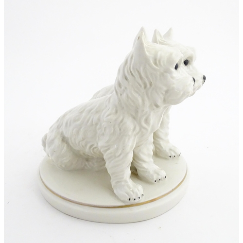 186 - A Czech model of two terrier dogs, by Amphora. Marked under and numbered 8351. Approx. 7