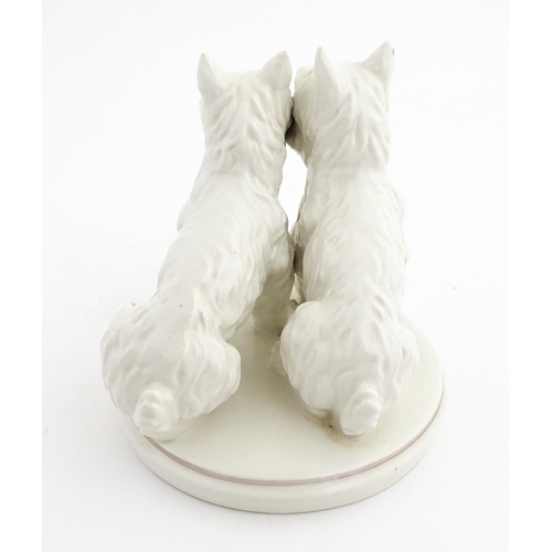 186 - A Czech model of two terrier dogs, by Amphora. Marked under and numbered 8351. Approx. 7