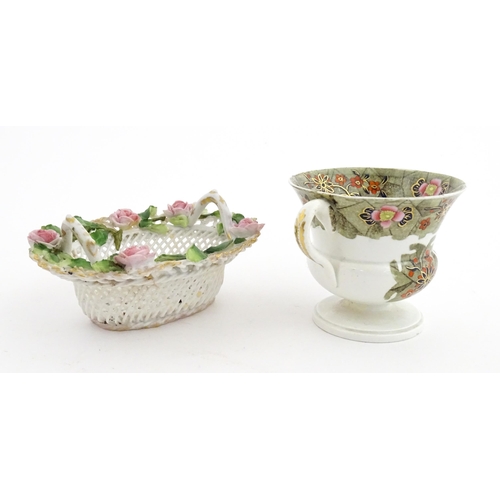 192 - Assorted ceramics to include a Losol Ware footed bowl decorated in the Old Tree pattern, a German pl... 