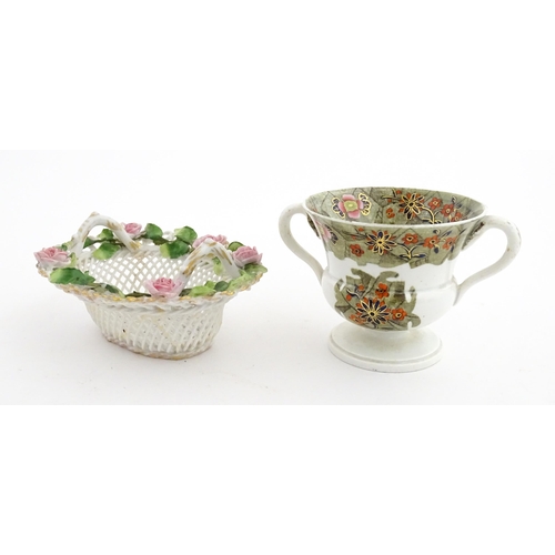 192 - Assorted ceramics to include a Losol Ware footed bowl decorated in the Old Tree pattern, a German pl... 