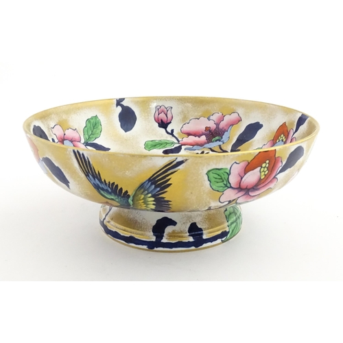 192 - Assorted ceramics to include a Losol Ware footed bowl decorated in the Old Tree pattern, a German pl... 