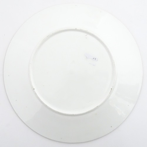 193 - Assorted ceramics to include a pair of Victorian plates with hand painted flowers to centre and gilt... 