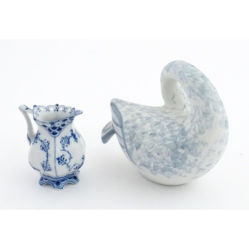 193 - Assorted ceramics to include a pair of Victorian plates with hand painted flowers to centre and gilt... 