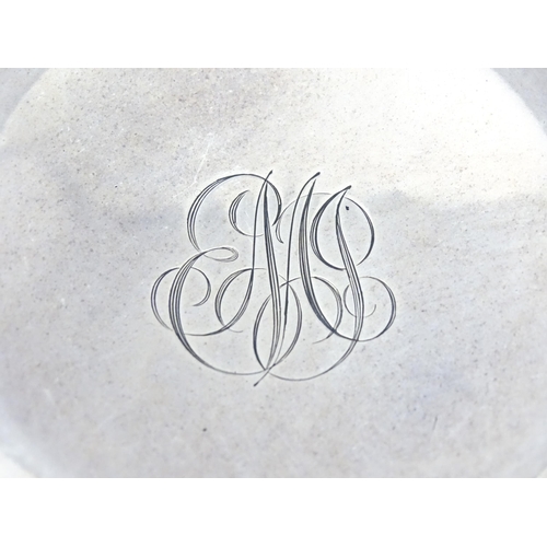 322 - A Canadian silver pedestal bonbon dish with pierced gallery rim, marked Ryrie Sterling. Approx. 7