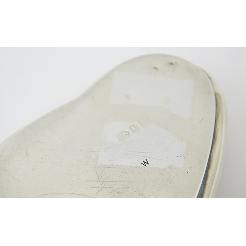 336 - A Victorian silver pot of heart form with embossed floral decoration, hallmarked Birmingham 1898, ma... 