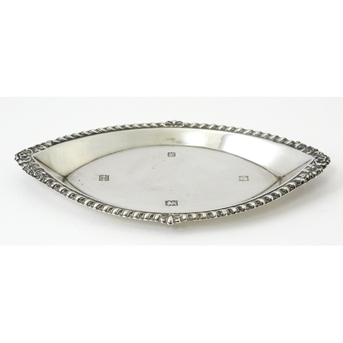 346 - A silver pin dish of lozenge form, hallmarked Birmingham 1973. Approx. 5 1/4
