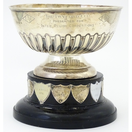 545 - A silver pedestal trophy bowl on stand, hallmarked Birmingham 1900. Approx. 6 1/4