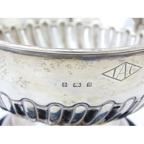 545 - A silver pedestal trophy bowl on stand, hallmarked Birmingham 1900. Approx. 6 1/4