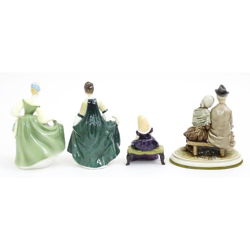 55 - A quantity of assorted ceramics to include Royal Doulton ladies Elegance, Affection, and Fair Lady, ... 
