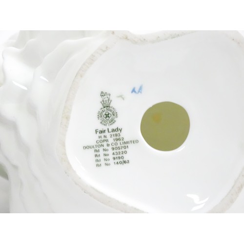 55 - A quantity of assorted ceramics to include Royal Doulton ladies Elegance, Affection, and Fair Lady, ... 