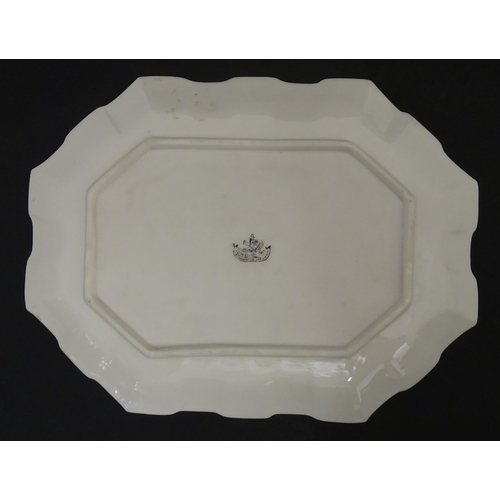 108 - Five items of Belleek porcelain decorated with hand painted shamrock detail to include a sugar bowl,... 