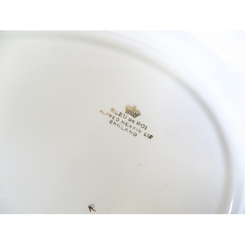 172 - A quantity of Alfred Meakin dinner wares decorated in the Bleu de Roi pattern comprising plates, dis... 