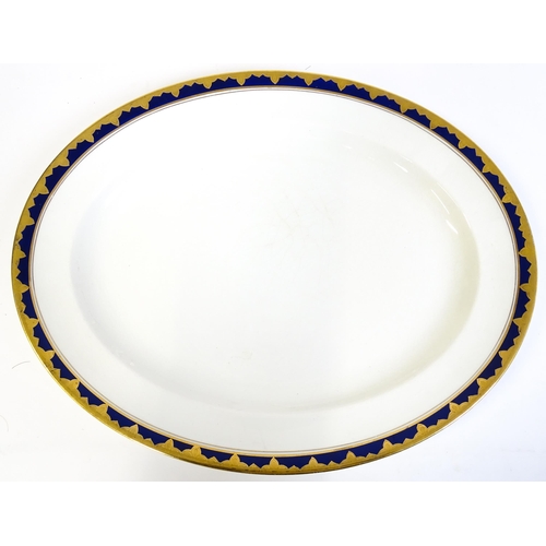 172 - A quantity of Alfred Meakin dinner wares decorated in the Bleu de Roi pattern comprising plates, dis... 