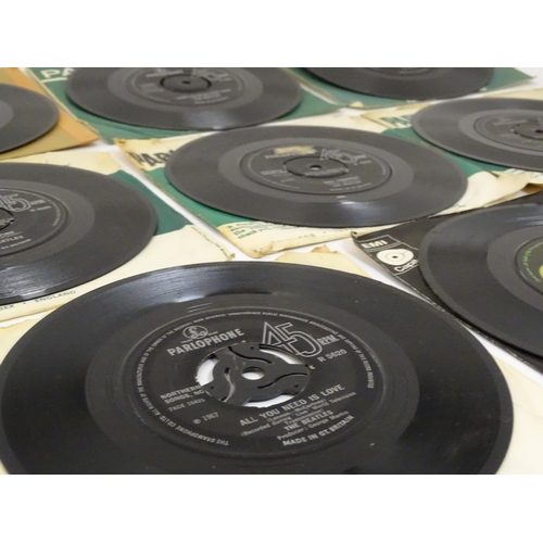 A quantity of The Beatles vinyl 33 rpm LP albums / records. To include ...