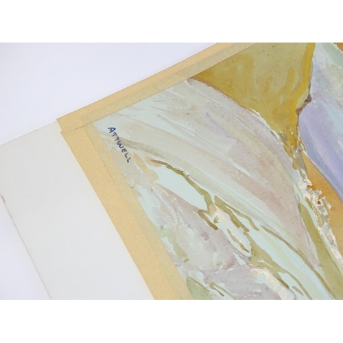 1914 - A collection of watercolours / gouaches by Ivy Theresa Attwell (1895-1985) to include a market scene... 