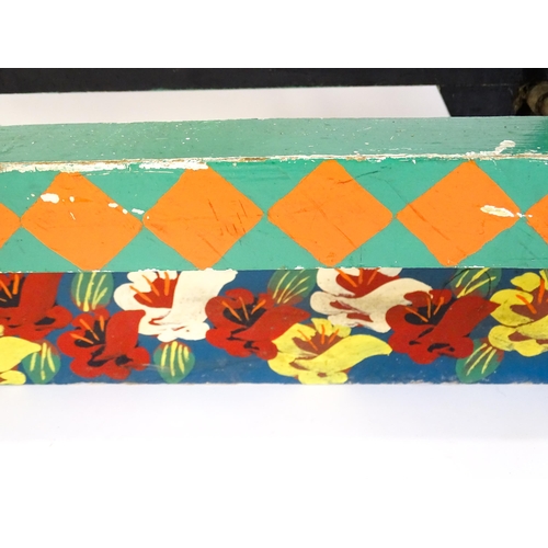 6 - Toy: A 20thC carved wooden rocking horse with hand painted decoration by Norman Dibben of Amersham, ... 