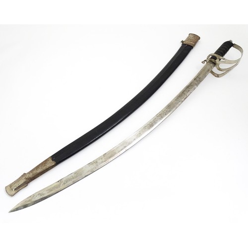 442 - A mid 20thC Indian display sword / sabre and scabbard. Approx 38