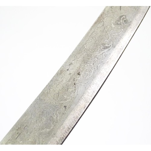 442 - A mid 20thC Indian display sword / sabre and scabbard. Approx 38