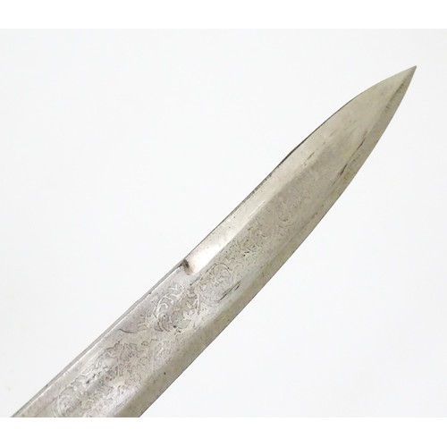 442 - A mid 20thC Indian display sword / sabre and scabbard. Approx 38