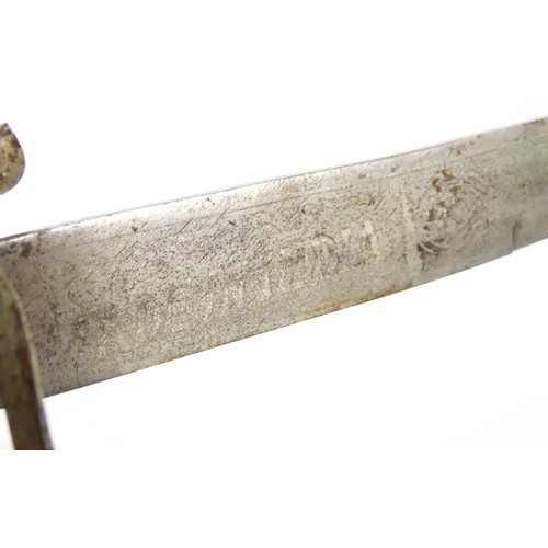 442 - A mid 20thC Indian display sword / sabre and scabbard. Approx 38