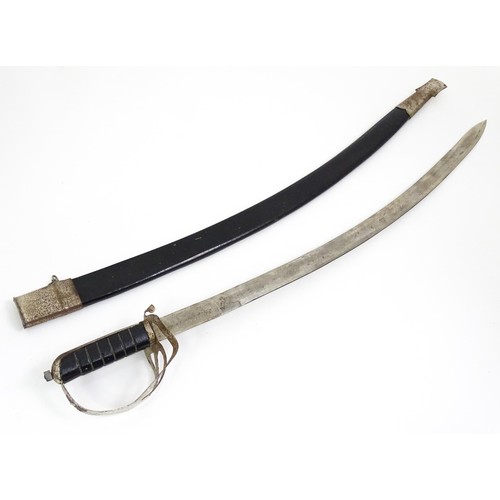 442 - A mid 20thC Indian display sword / sabre and scabbard. Approx 38