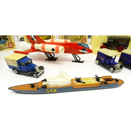 446 - Toys: A quantity of die cast scale model vehicles etc. to include Corgi Toys Seddon Atkinson Tanker,... 