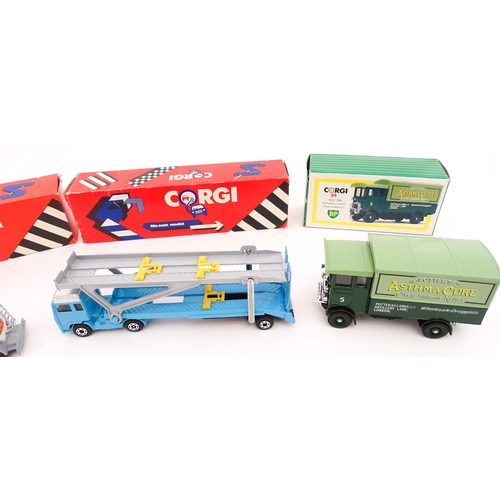 446 - Toys: A quantity of die cast scale model vehicles etc. to include Corgi Toys Seddon Atkinson Tanker,... 