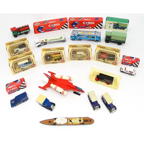 446 - Toys: A quantity of die cast scale model vehicles etc. to include Corgi Toys Seddon Atkinson Tanker,... 